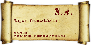 Major Anasztázia névjegykártya